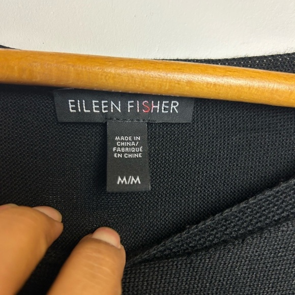 Eileen Fisher Black and White Crew Neck Sweater Sz M - Picture 5 of 9